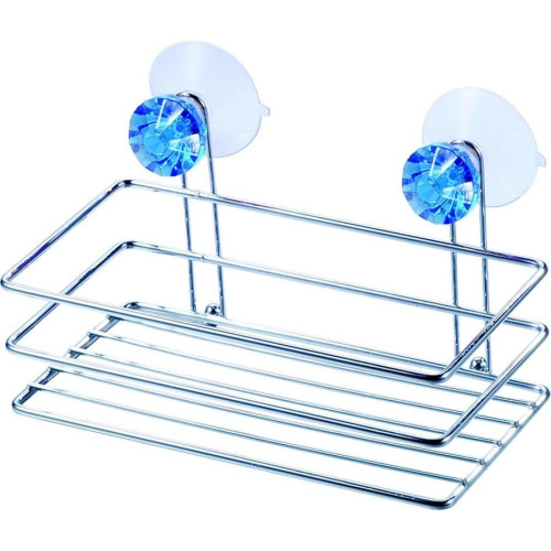 Полка для ванной комнаты РЫЖИЙ КОТ 19,5х10х10,5см, бриллиант, на присосках 310777 (480659)