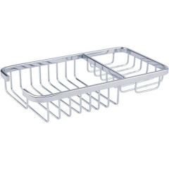 Полка для ванной комнаты FRAP F337 с мыльницей металл/хром