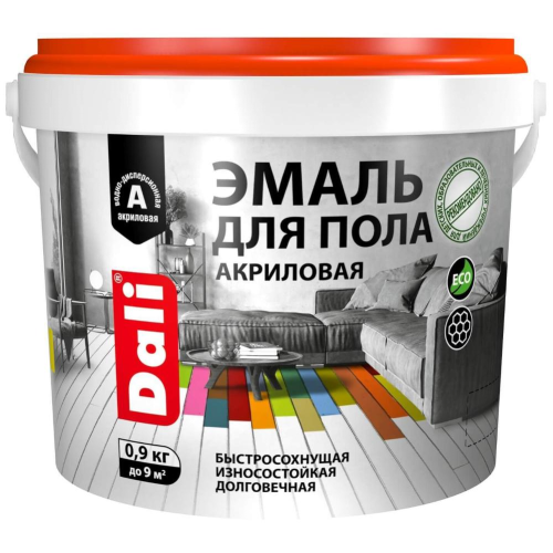 Эмаль для пола DALI акриловая Красное дерево 0,9 кг