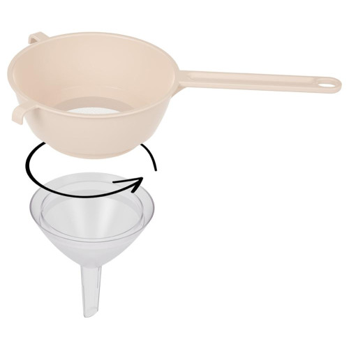 Воронка с ситом Альтернатива М8316 13см бежевая (263393)