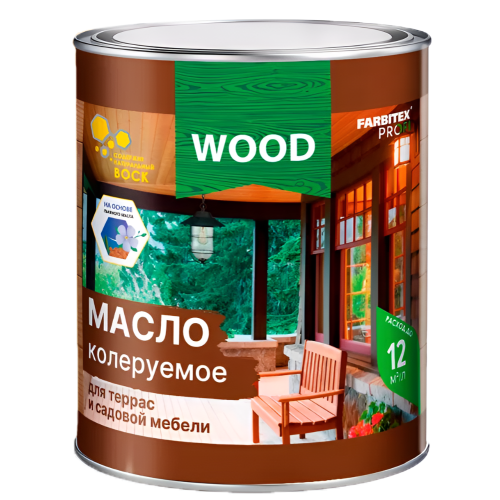 Масло FARBITEX ПРОФИ GOOD FOR WOOD колеруемое для террас и садовой мебели ОРЕХ (3 л)