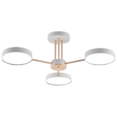Светильник Люмис XI3242/3 WT+FGD 54W LED 3000-6000K d600 h180 белый/золото