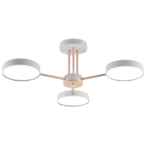 Светильник Люмис XI3242/3 WT+FGD 54W LED 3000-6000K d600 h180 белый/золото