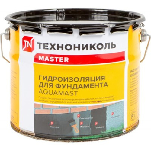 Мастика битумная Aquamast  для фундаментов 3кг
