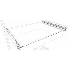 Рама выдвижная для мелкосетчатых и пластиковых корзин GS белая