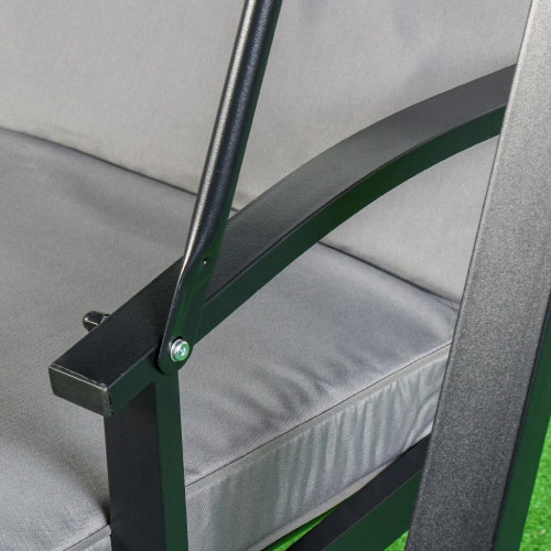 Качели садовые 3-х мест 175*110*163см до 200кг, серые Green Days (352962)