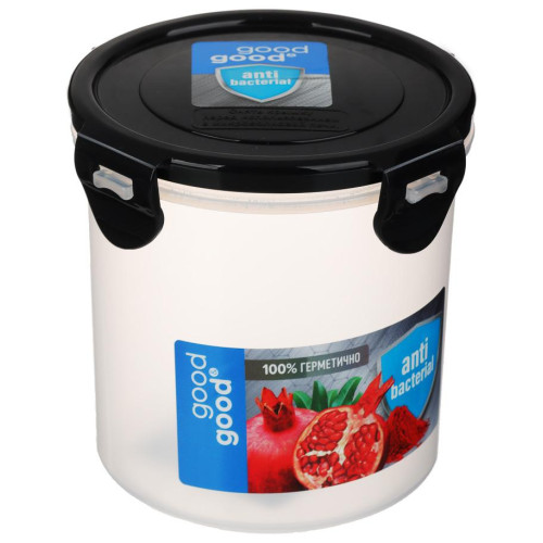 Контейнер герметичный для СВЧ с защелками круглый 0,7л (861-342)