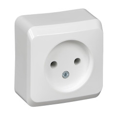 Розетка О/У 2P ЭТЮД белый PA16-001B (67455)