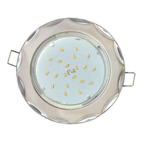 Свет. точ. ECOLA GX53-H4 Звезда жемчуг/серебро FA81H4ECB