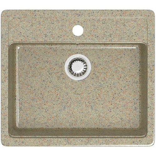 Мойка комп. глянц. MARRBAXX прямоугольная без крыла Z9/Q5 570х505х200мм, песочная, сифон