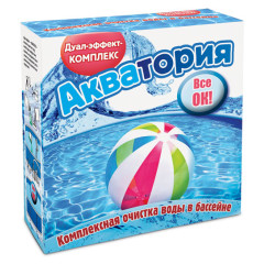 Средство Акватория Дуал-эффект для комплексн. очистки воды в бассейне 500мл