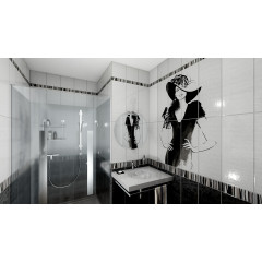 Панель ПВХ Unique 2,7*0,25*8 Франция Девушка (рис 4шт.)  (лазерная печать) (12)