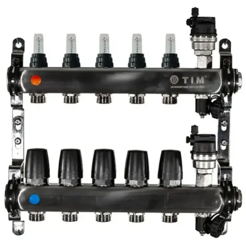 Коллекторная группа TIM нерж. с расходомерами, ф 1