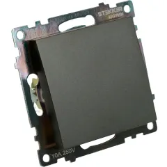 Переключатель 1-кл Катрин перекрестный графит GLS10-7110-06