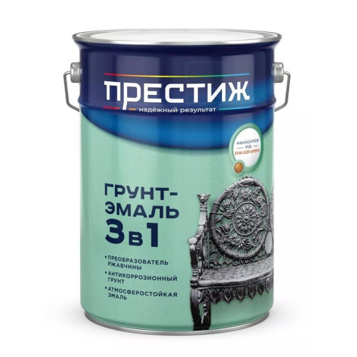 Грунт-эмаль ПРЕСТИЖ по ржавчине синяя 5кг