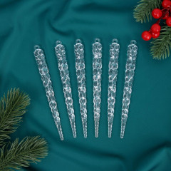 Украшение ёлочное Сосульки люкс 6шт (10837502)