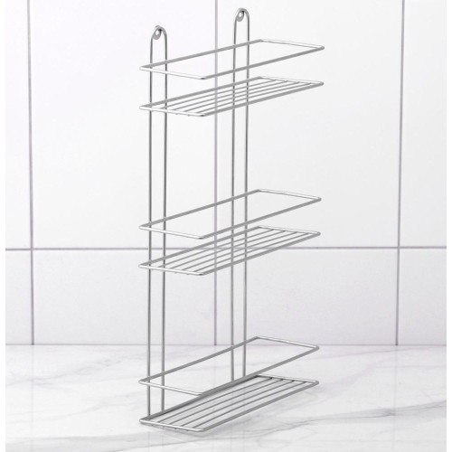 Полка для ванной комнаты 3-х ярусная ЛЕСНИКОВО,26,5х10,5х50 см, цвет хром (2556038)