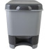 Ведро для мусора ПОЛИМЕРБЫТ 8л педальный серый/беж (829487)