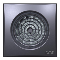 Вентилятор осевой D100 AURA 4C dark gray metal с обратным клапаном