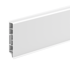 Плинтус прямоугольный 80мм 2,2м ИдеалДюра (ИД-ПП80 001Бел)