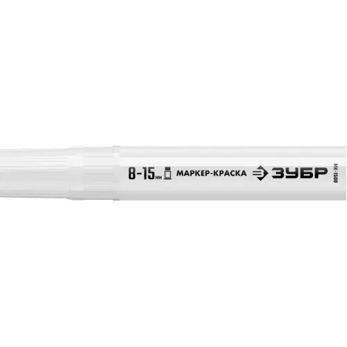 Маркер ЗУБР МК-1500 белый плоский 8-15 мм (06329-8)