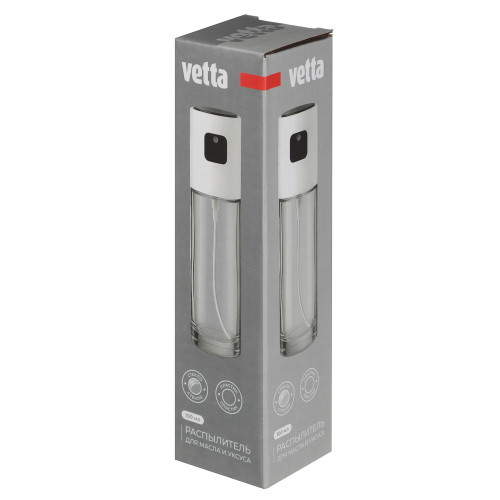 Распылитель VETTA для масла и уксуса 100мл стекло/пластик белый (828-347)