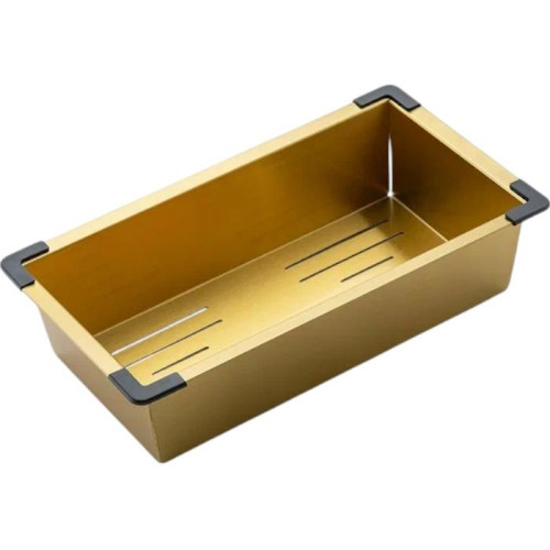 Мойка нерж. врезная GAPPO 72х46х21,5 см тол. 3 мм, золотая (сифон, коландер) GS7246-3