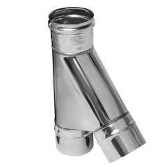 Дымоход тройник-К 0,8мм 135гр Ф150 нержавеющая сталь (Феррум)