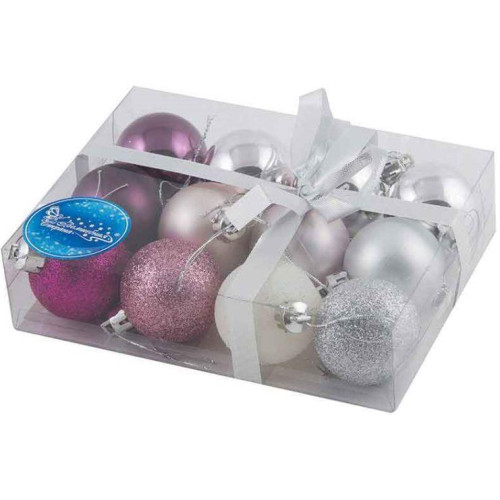 Шары новогодние ВОЛШЕБНАЯ СТРАНА 12шт Жемчуг 4см (1011599)