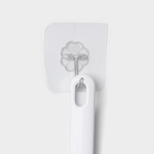 Ёрш для туалета без подставки ДОЛЯНА 7х4х39 см, цвет серый, силиконовый