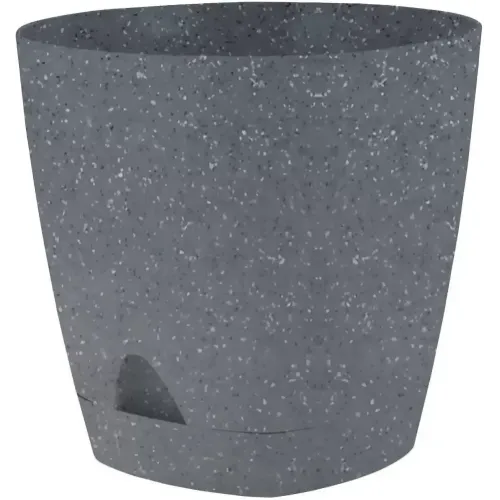 Горшок для цветов 2,5 л темный камень, прикорневой полив INGREEN AMSTERDAM (ING63001002)