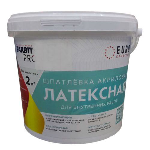 Шпатлёвка FARBITEX PROFI акриловая латексная 8кг