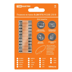 Предохранитель вставка ВПБ6-12 0,4А 250В цена за упаковку SQ0738-0004