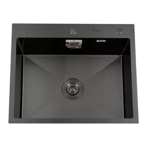 Мойка нерж. врезная DIADONNA 60х50, с PVD покрытием, серый графит, DS6050B (507955)