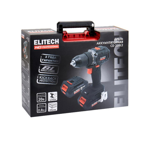 Шуруповерт ELITECH CD 20SL2, 2Ач (E2201.040.01)