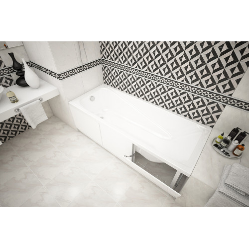 Экран для ванны МЕТАКАМ ПВХ с откидными дверцами 1,7 м белый