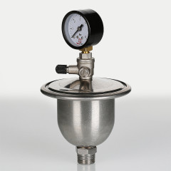 Гаситель гидроударов мембранный с манометром VT ф 1/2