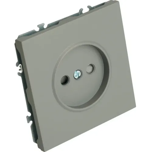 Розетка 2P ЭМИЛИ шторки платиново-серый RST16-5109-10