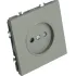 Розетка 2P ЭМИЛИ шторки платиново-серый RST16-5109-10