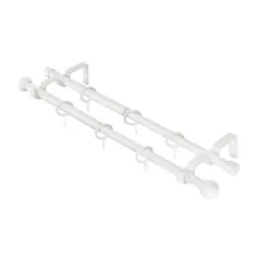 Карниз Ле-Гранд кованный 1,6-3,0м (2ряд) D16/19 белый, шар (5)