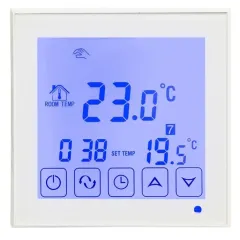 Термостат REXANT сенсорный с автоматическим программированием R200W белый 51-0573