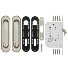 Ручка купе с защелкой Soft LINE КIТ-011 BK-SN (38599)