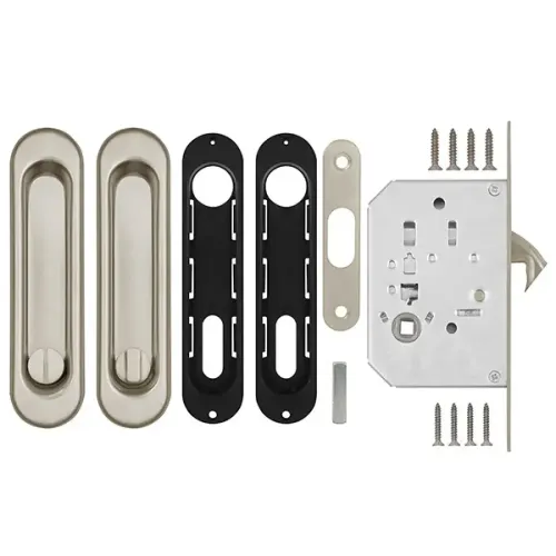 Ручка купе с защелкой Soft LINE КIТ-011 BK-SN (38599)