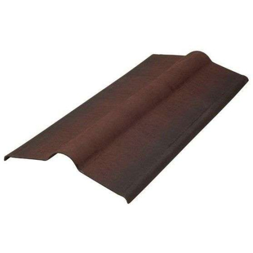 Коньковый элемент ЧЕРЕПИЦА 3D КОРИЧНЕВЫЙ L=1000мм (15шт/уп) ОНДУЛИН