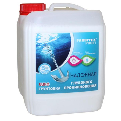 Грунт FARBITEX PROFI TIEFGRUNT акриловый глубокого проникновения 5кг