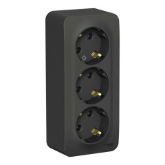 Розетка О/У 3-ая 2P+Е BLANCA антрацит SchE BLNRA010316