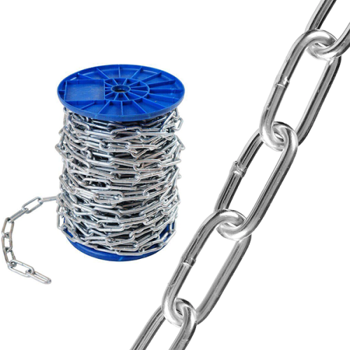 Цепь сварная длиннозвенная, оцинк. DIN 763 LLC  2