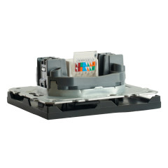 Розетка PC ЭМИЛИ черный RST00-5117-05