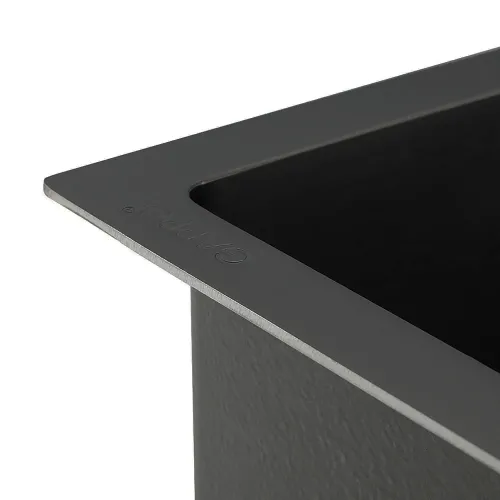 Мойка нерж. врезная GAPPO 78х50х21,5 см тол. 3 мм, чёрная, правая (сифон, коландер) GS7850-6R