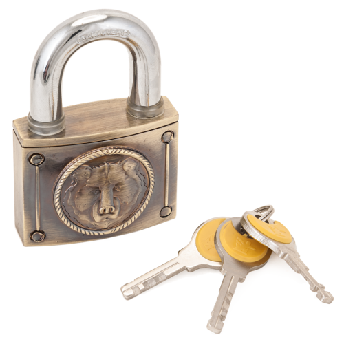 /Замок навесной АЛЛЮР ВС2М-60 Медведь бронза d11,5мм (14302)